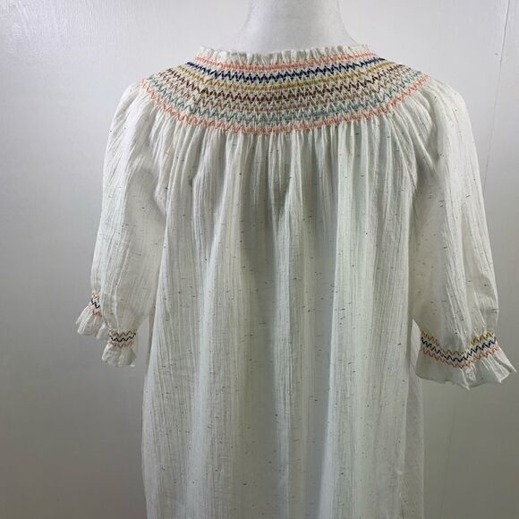 Madewell NWT Rainbow Smocked Trapeze Dress S - Picture 5 of 10